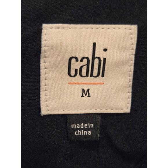 Cabi Carriage Jacket Navy Blue White 3/4 Sleeve Hip Length Collar Medium Classic - Picture 10 of 11